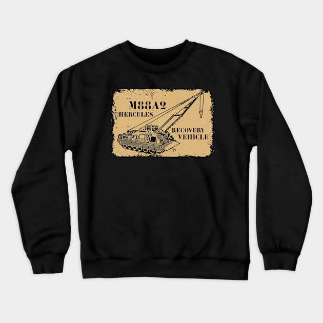 M88A2 HERCULES Recovery Vehicle Crewneck Sweatshirt by GREEN SOLDIER